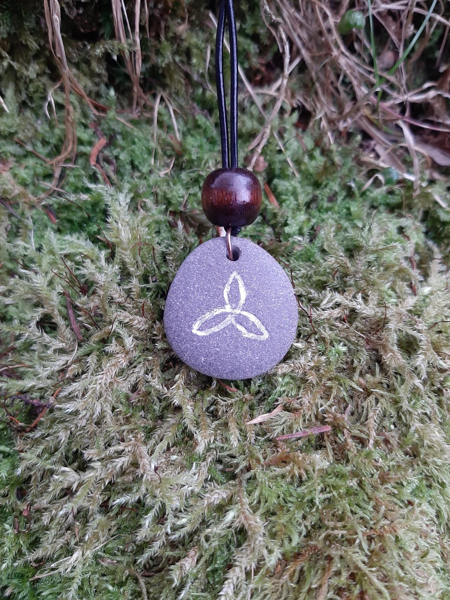 Carved Stone Celtic Necklace - Celtic Love Knot - Infinity Knot | Celtic Necklace