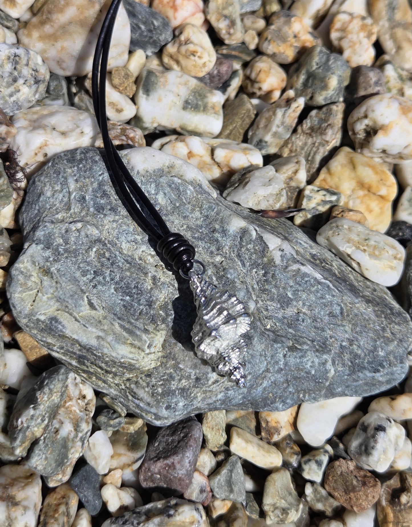 Seashell Pendant Necklace | Shell Necklace | Cornish Jewellery | Sea Jewellery - Cast Pewter - Solid