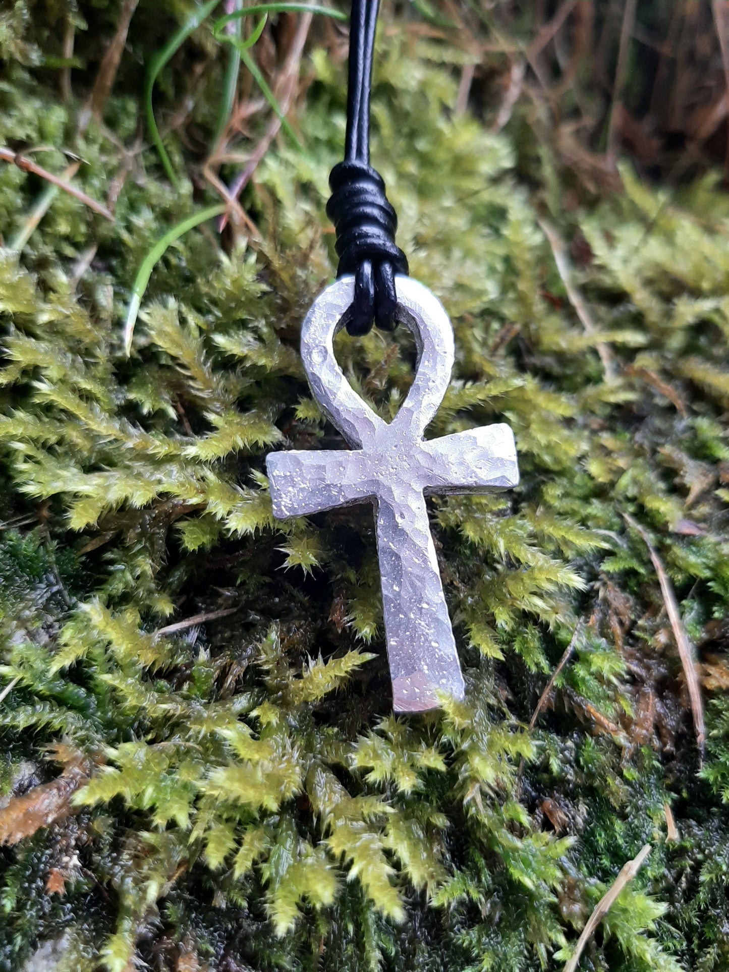 Ankh Necklace - Cast Pewter - Solid