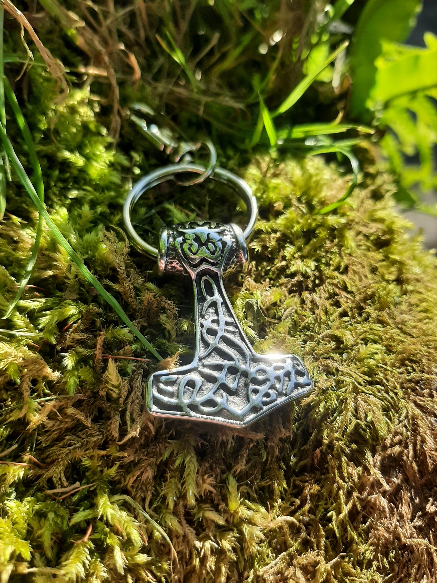Thor's Hammer keyring - Stainless Steel