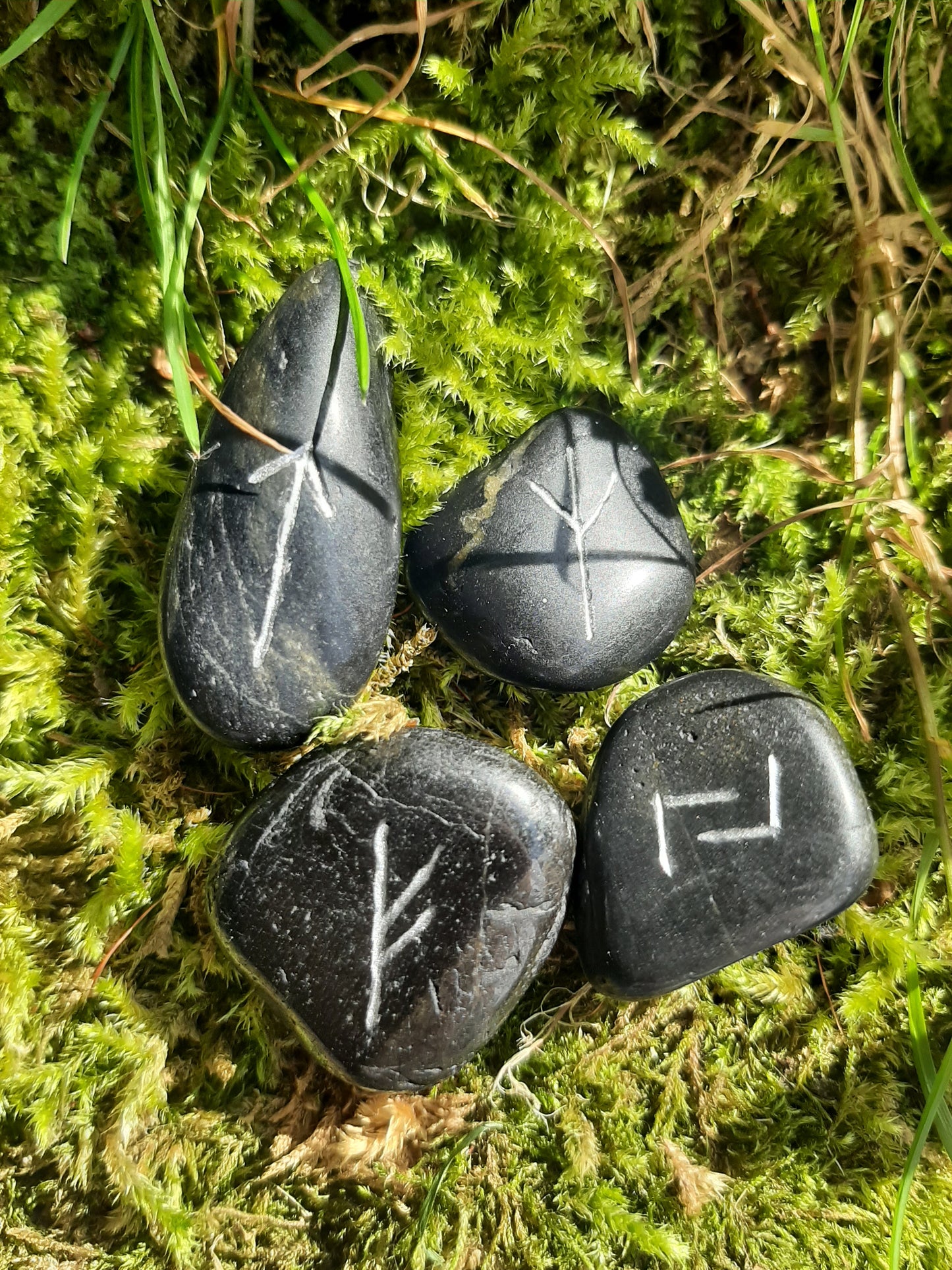 Black Carved Rune Stone, Palm Stone, Worry Stone, Home Stone, Pocket Stone, comfort stone