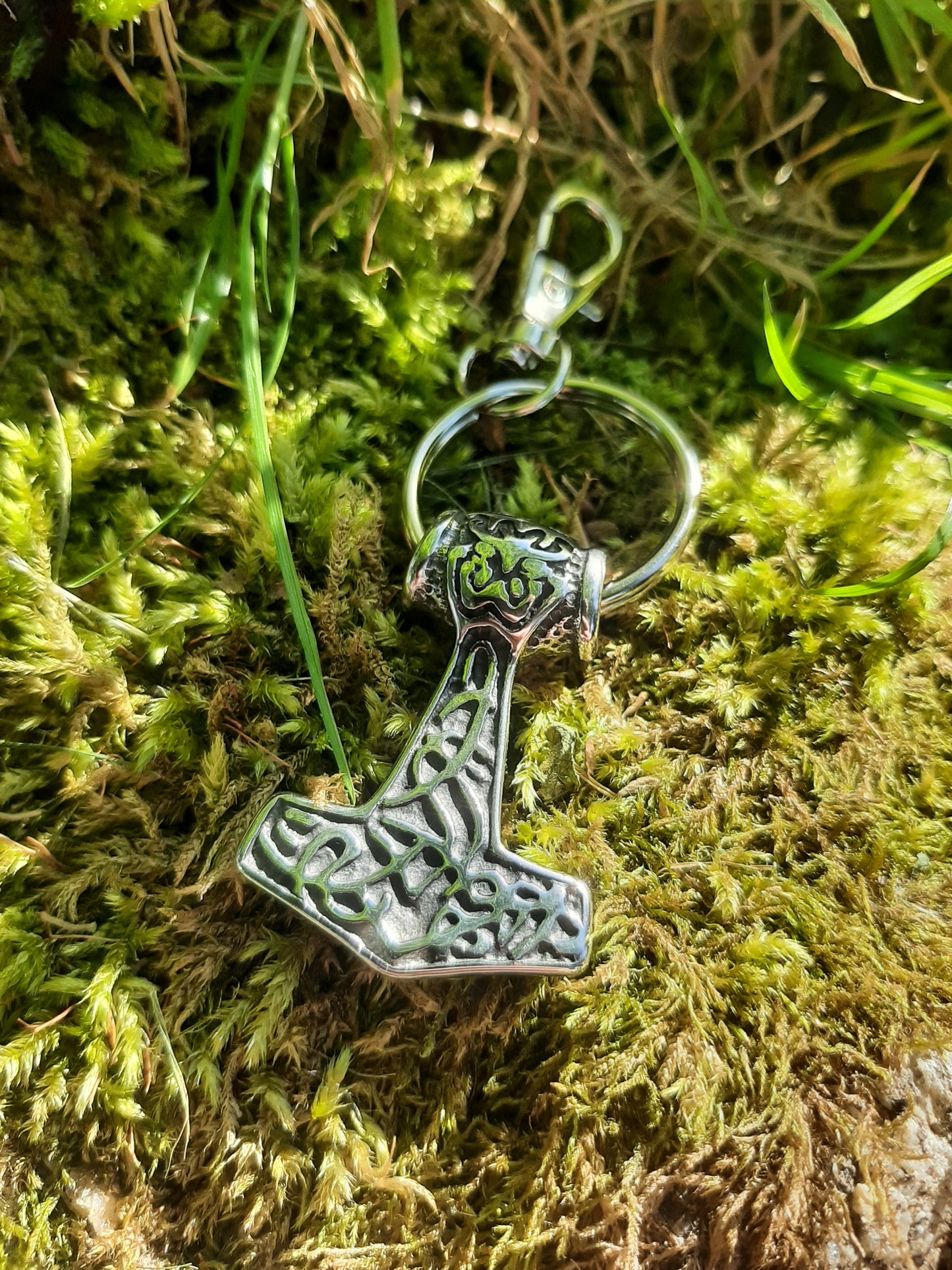 Thor's Hammer keyring - Stainless Steel