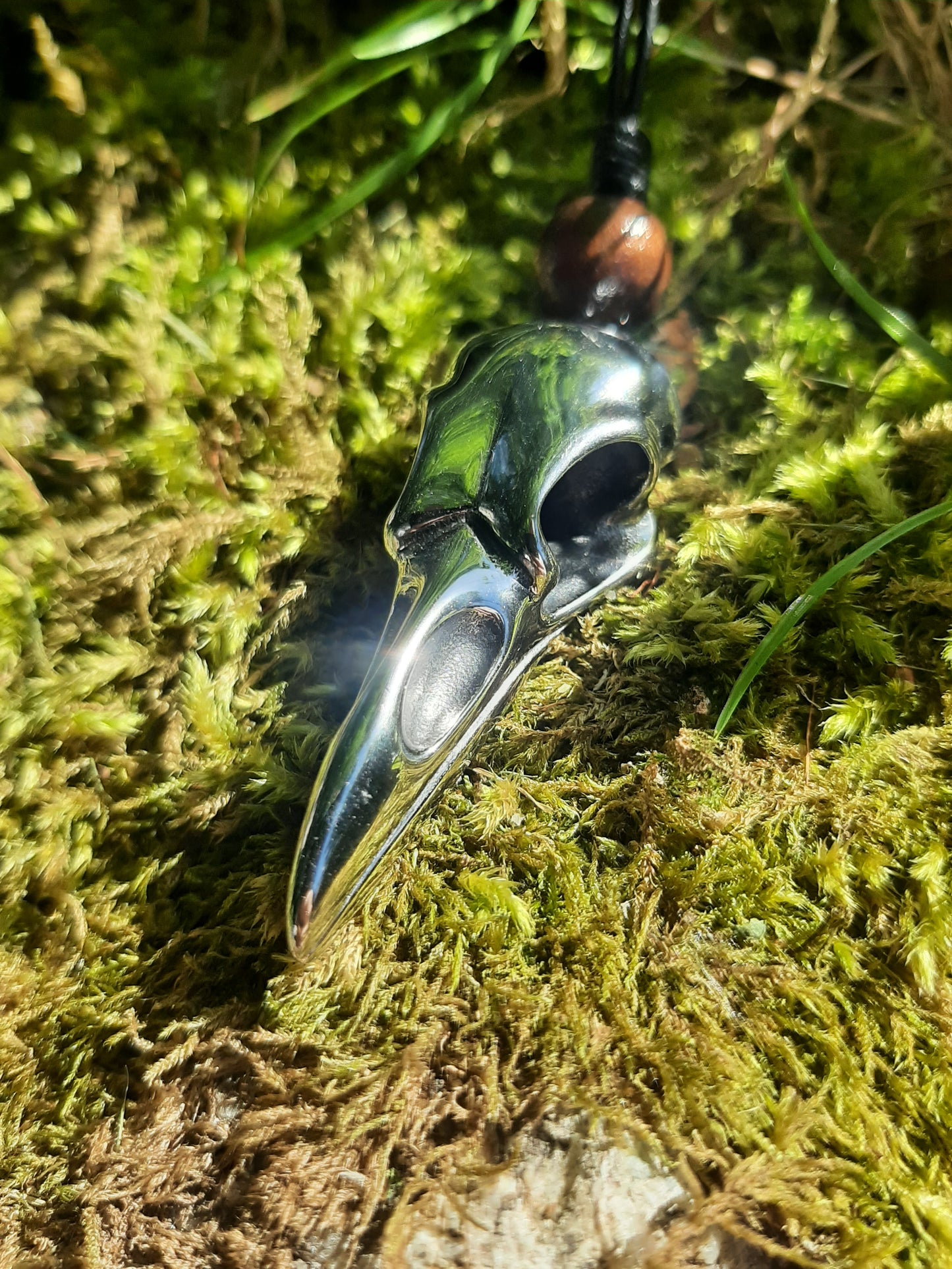 Raven Skull Pendant Necklace - Viking Necklace