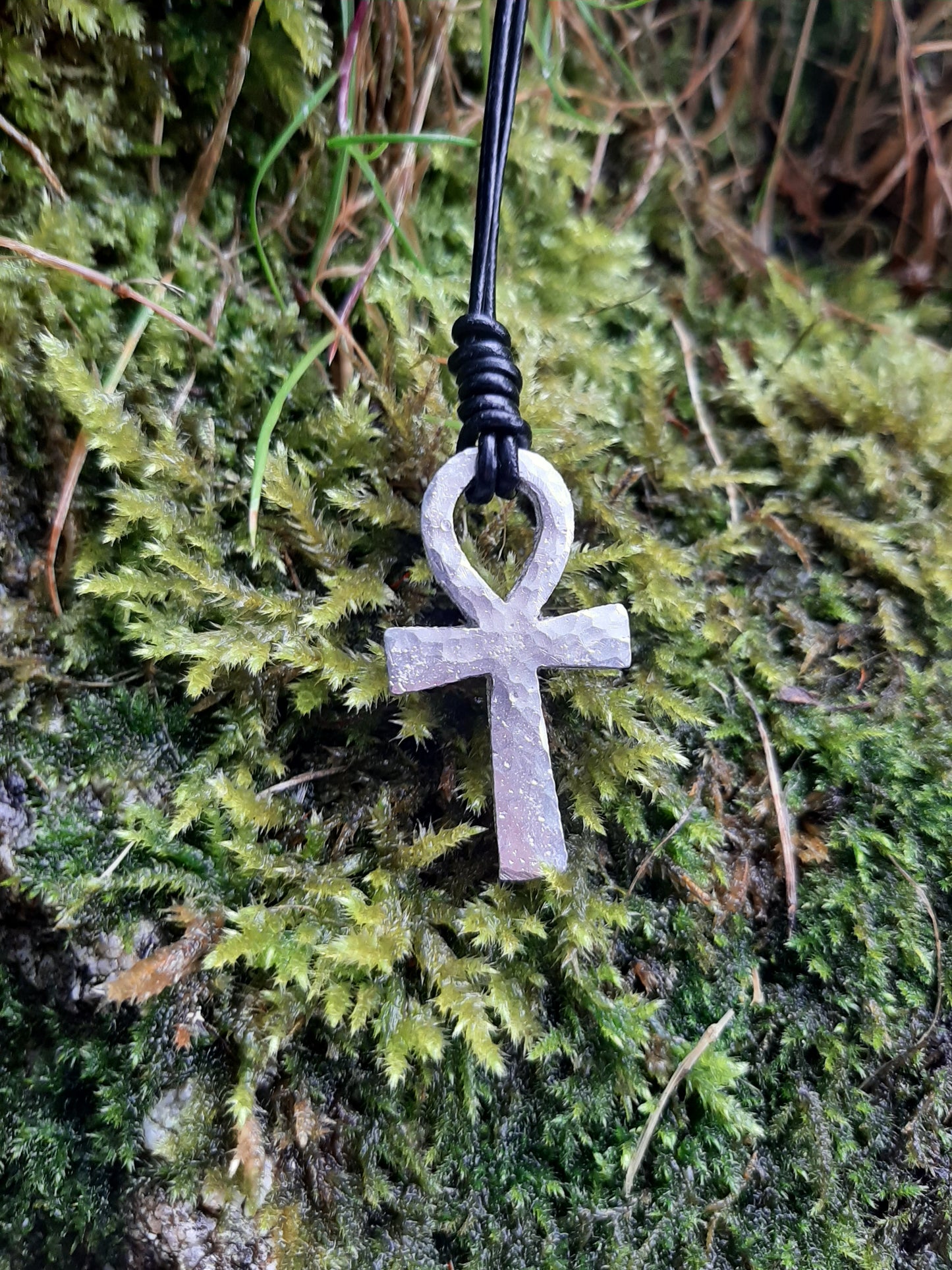 Ankh Necklace - Cast Pewter - Solid