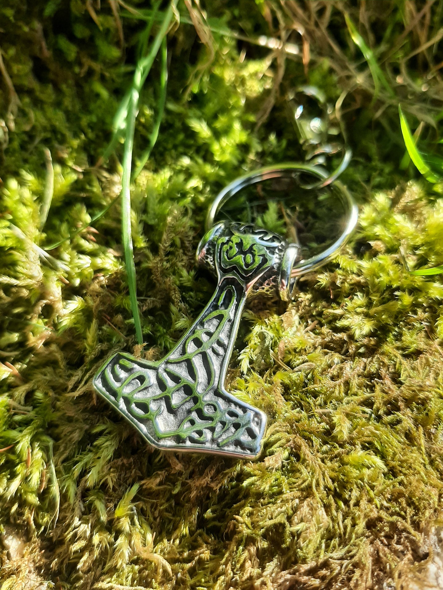 Thor's Hammer keyring - Stainless Steel