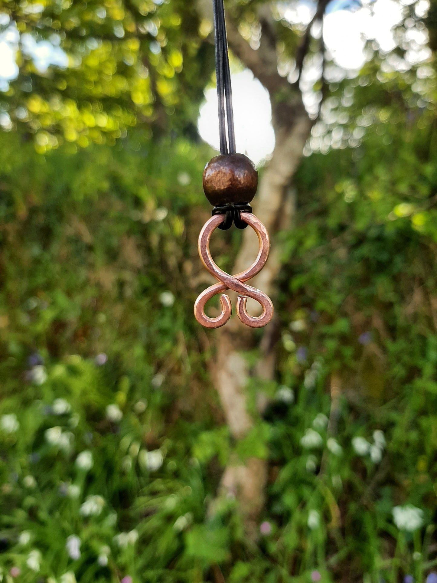 Troll Cross Necklace made from hammered copper - Protection - Norse | Viking Necklace