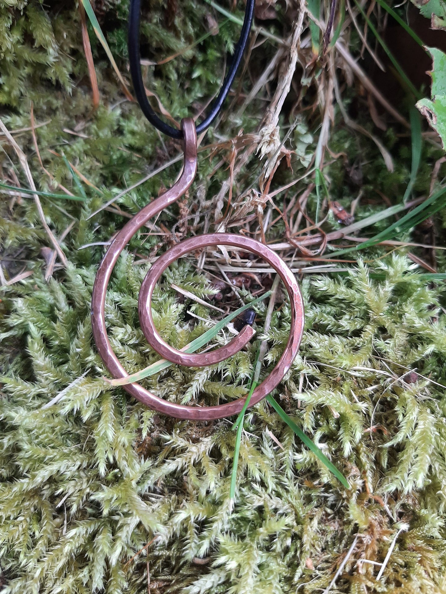Celtic Spiral Necklace made from hammered copper | Celtic Necklace