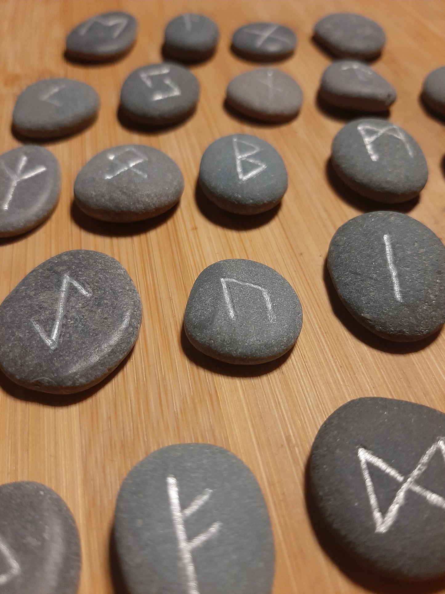 Carved Stone Rune Set - Rune casting, pagan, wiccan, magic