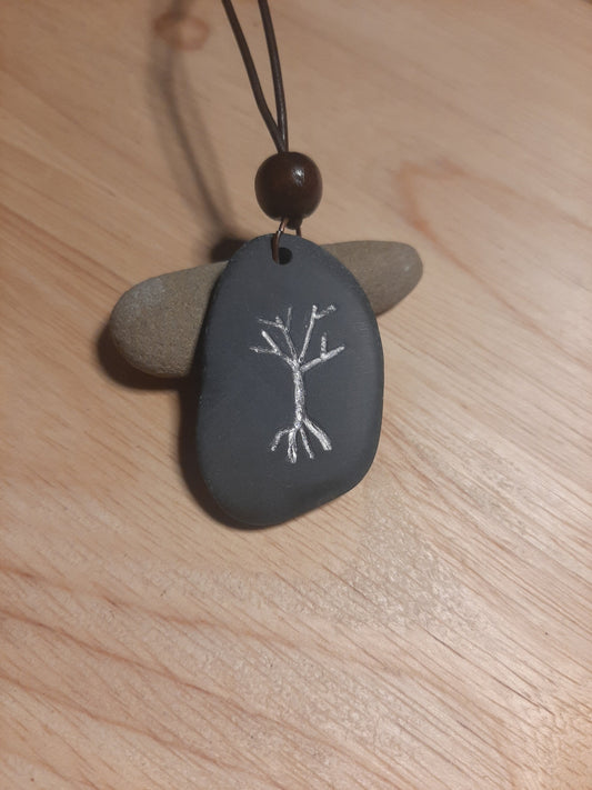 Carved Stone Necklace - Tree of Life