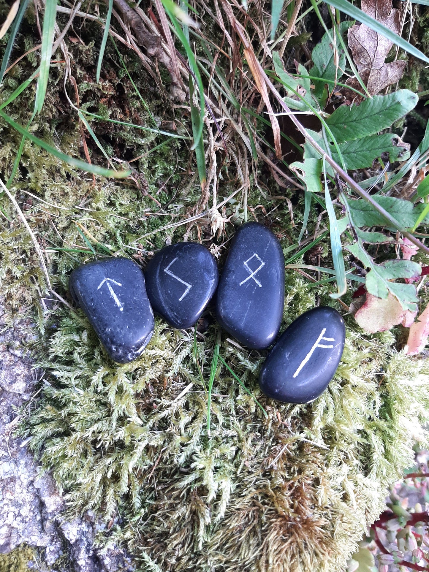 Black Carved Rune Stone, Palm Stone, Worry Stone, Home Stone, Pocket Stone, comfort stone