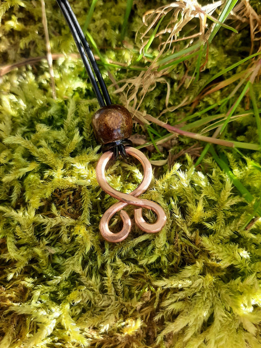 Troll Cross Necklace made from hammered copper - Protection - Norse | Viking Necklace