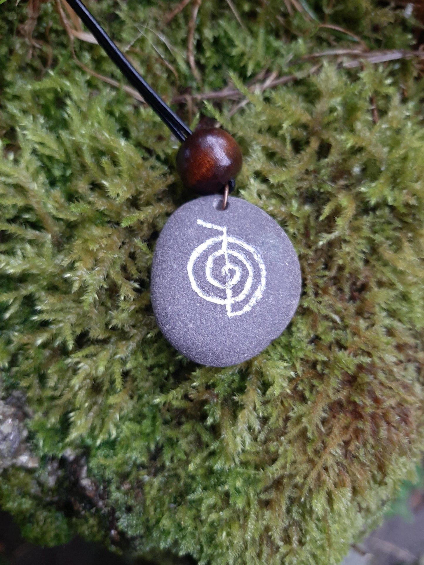 Carved Stone Reiki Necklace - Cho Ku Rei