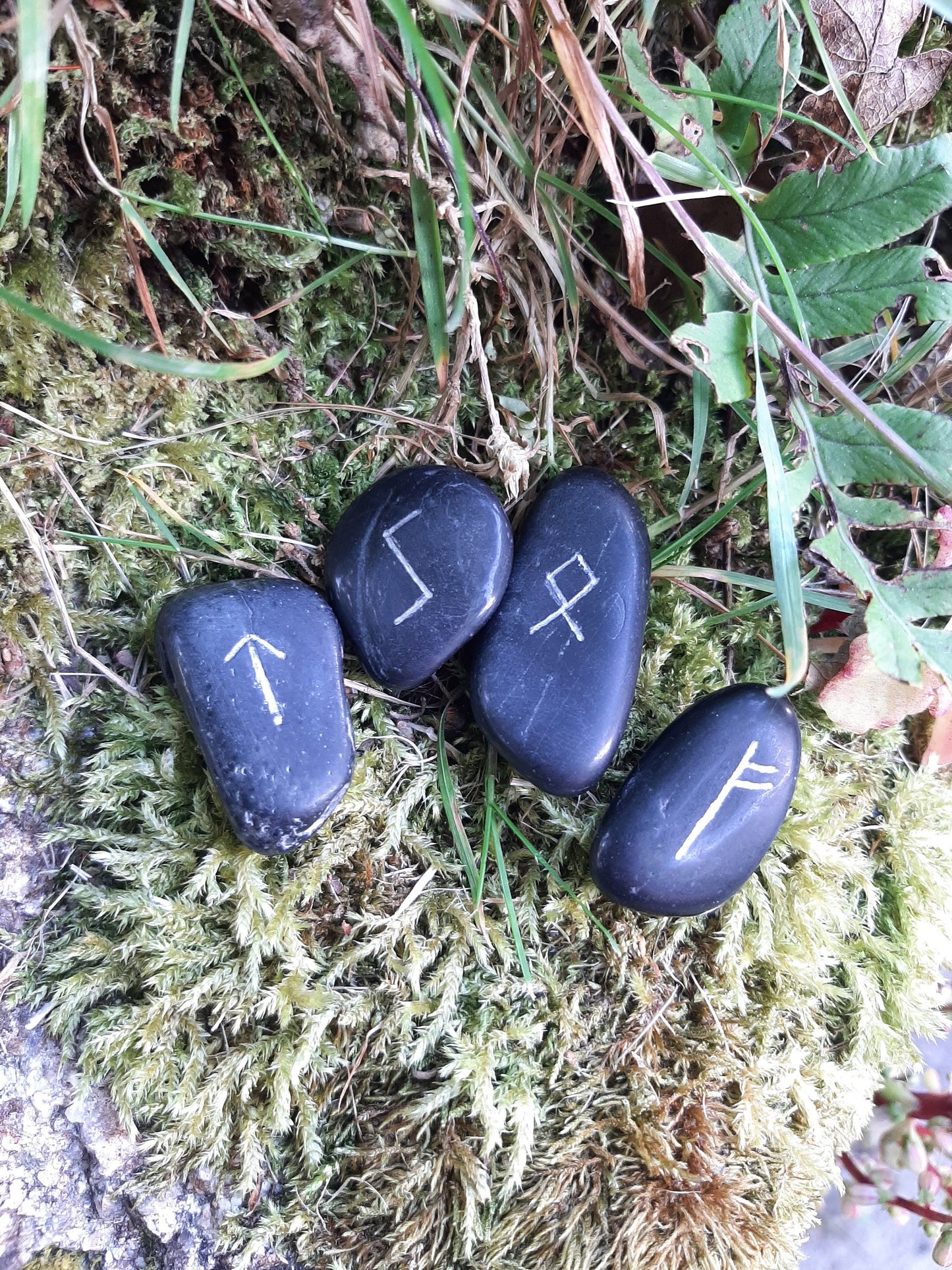 Black Carved Rune Stone, Palm Stone, Worry Stone, Home Stone, Pocket Stone, comfort stone