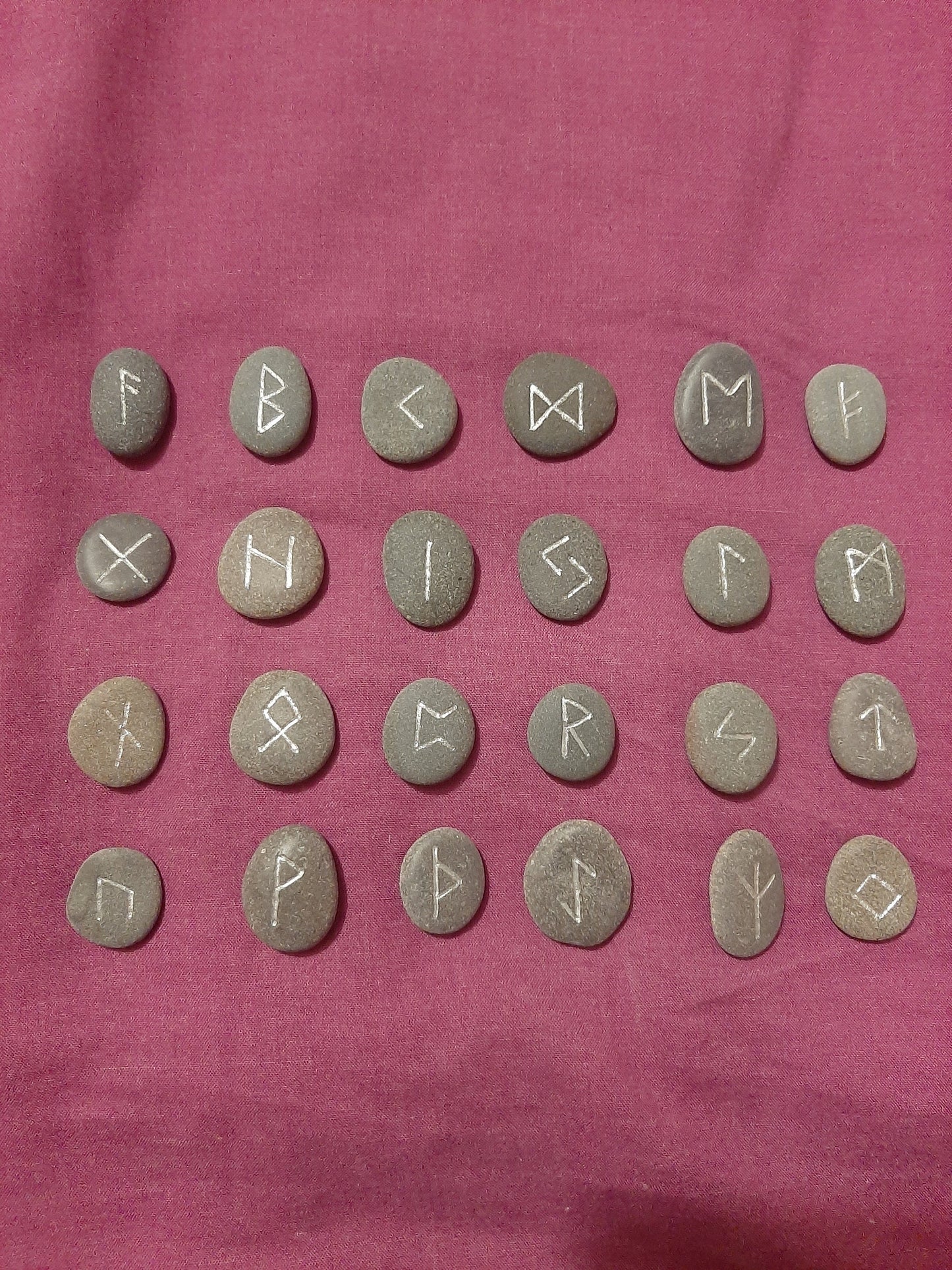 Carved Stone Rune Set - Rune casting, pagan, wiccan, magic