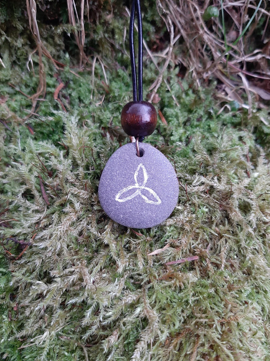 Carved Stone Celtic Necklace - Celtic Love Knot - Infinity Knot | Celtic Necklace