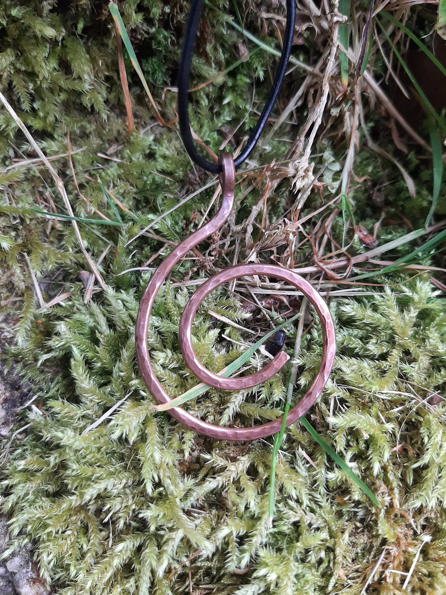 Celtic Spiral Necklace made from hammered copper | Celtic Necklace