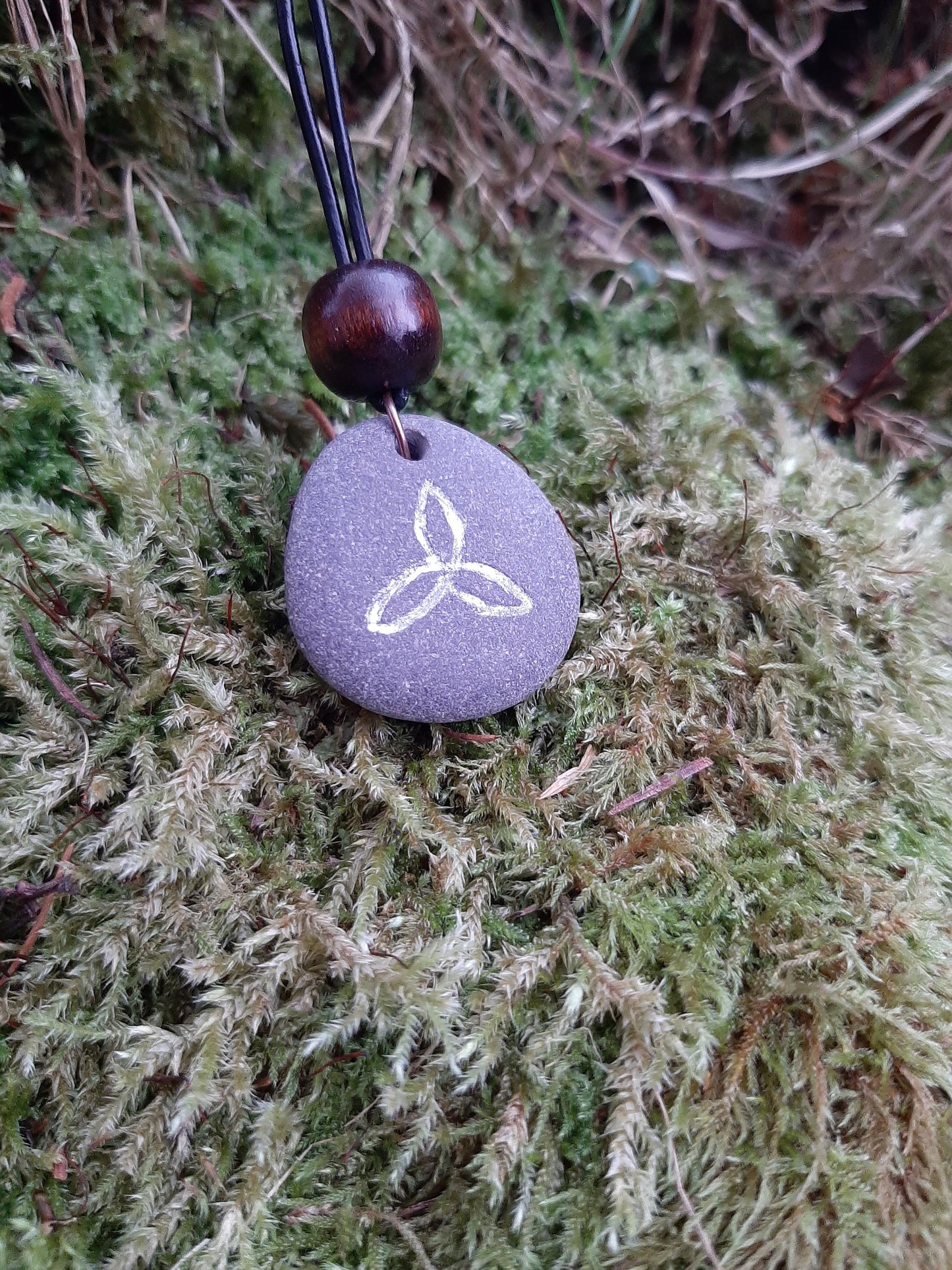 Carved Stone Celtic Necklace - Celtic Love Knot - Infinity Knot | Celtic Necklace