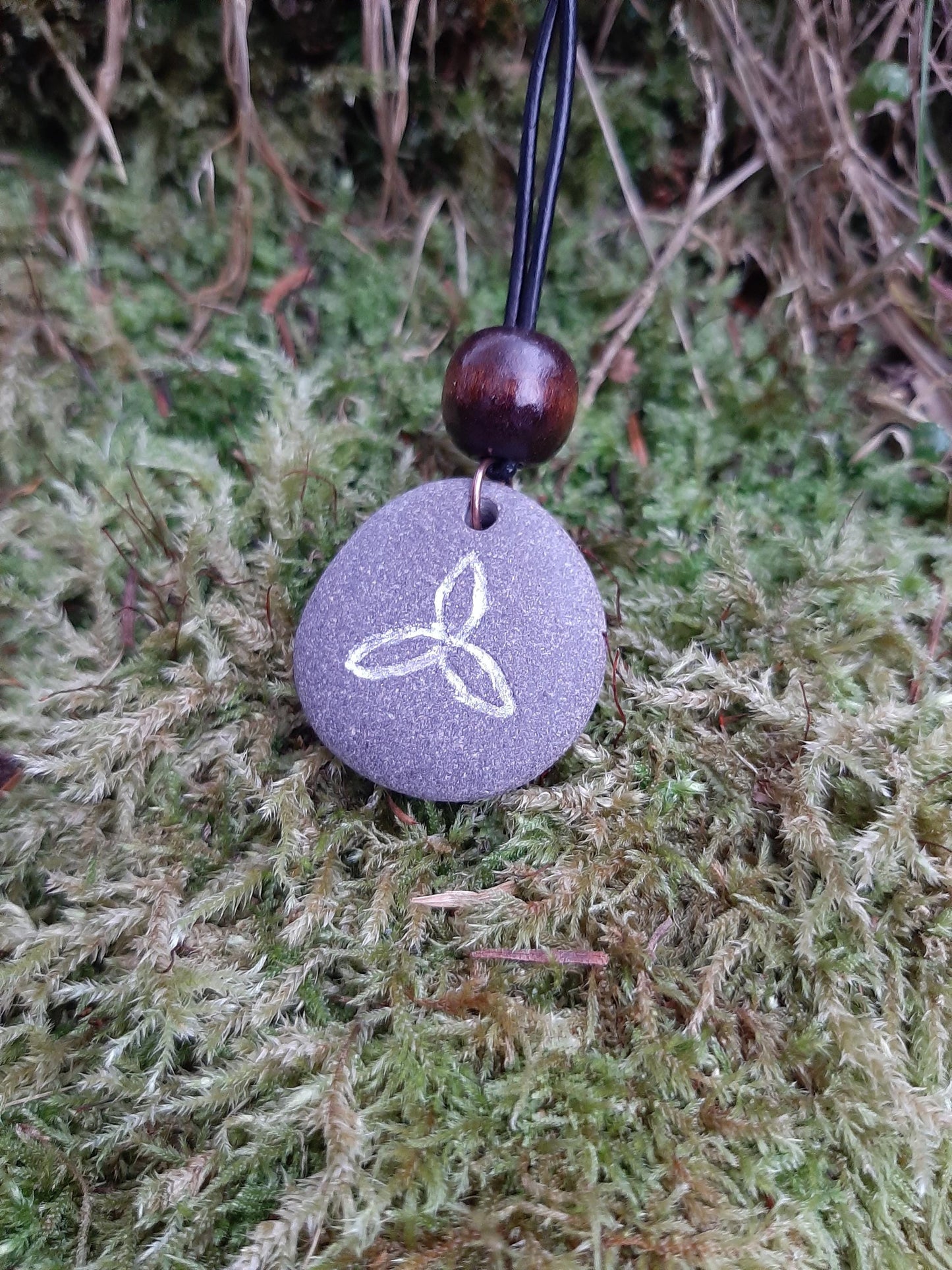 Carved Stone Celtic Necklace - Celtic Love Knot - Infinity Knot | Celtic Necklace