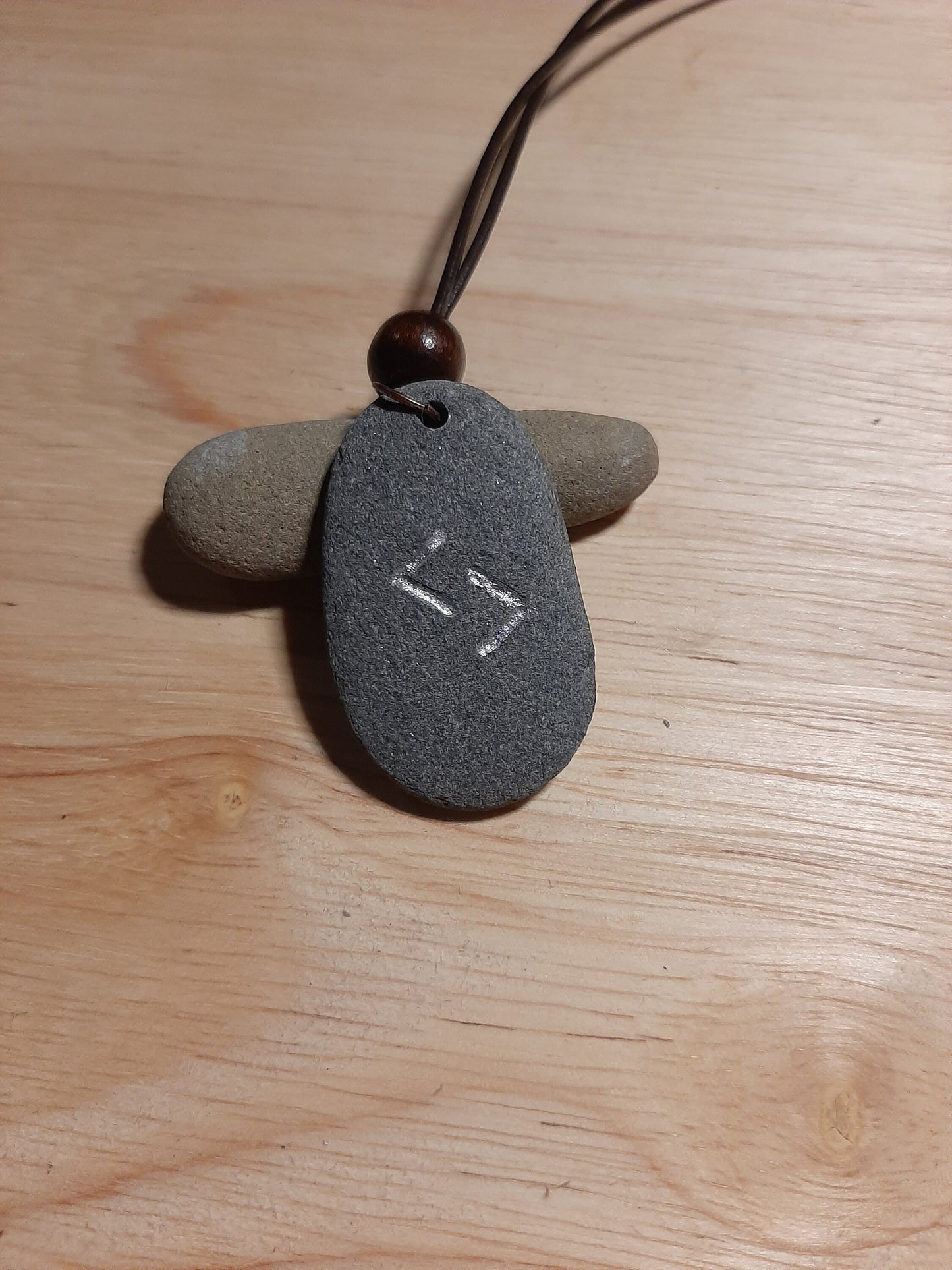 Carved Peace Rune Stone Necklace - Jera - Peace, Rewards - Viking Jewellery | Viking Necklace