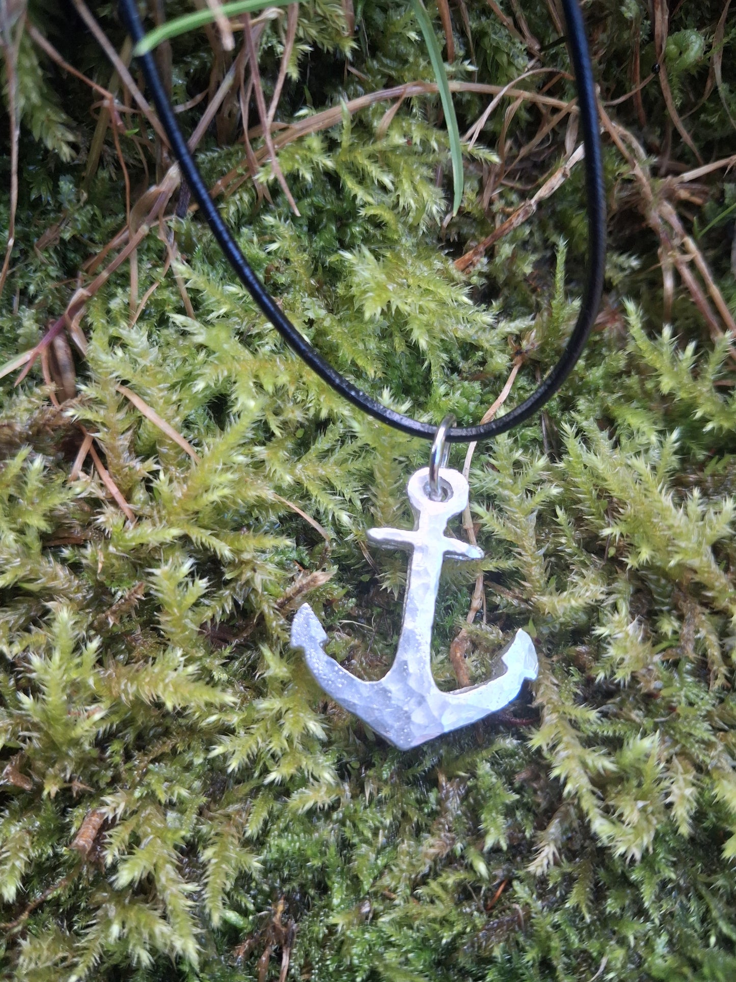 Anchor Necklace - Cast Pewter - Solid