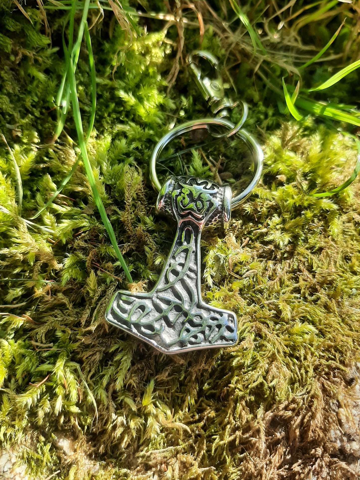 Thor's Hammer keyring - Stainless Steel