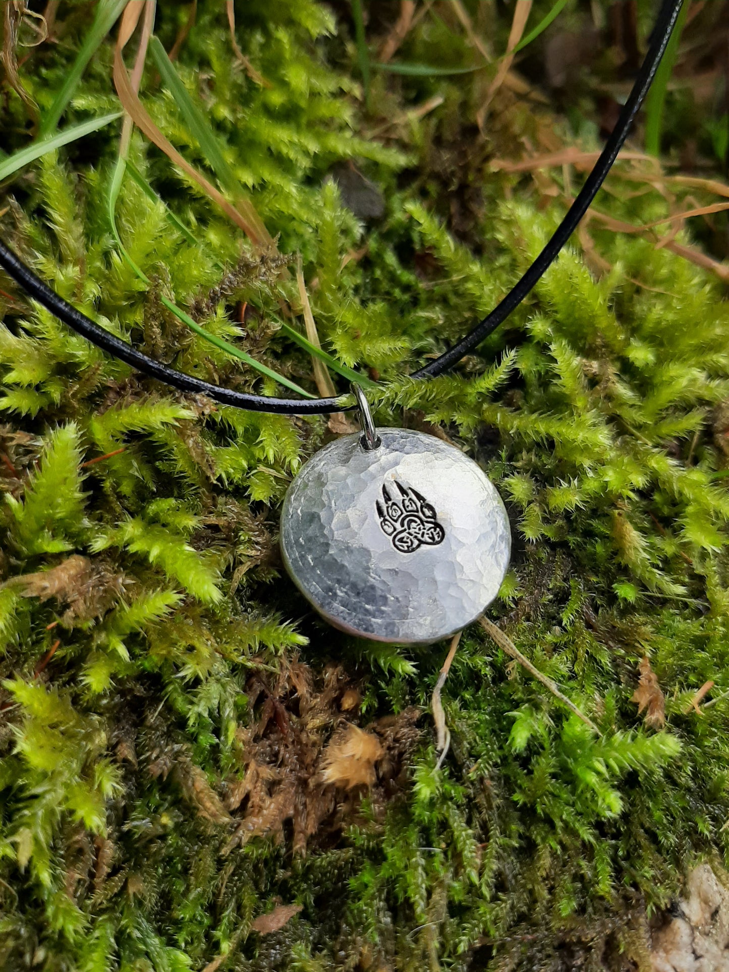 Fenrir Pendant Necklace -| Fenrir Wolf Claw Pendant - Cast and Hammered Pewter | Viking Necklace