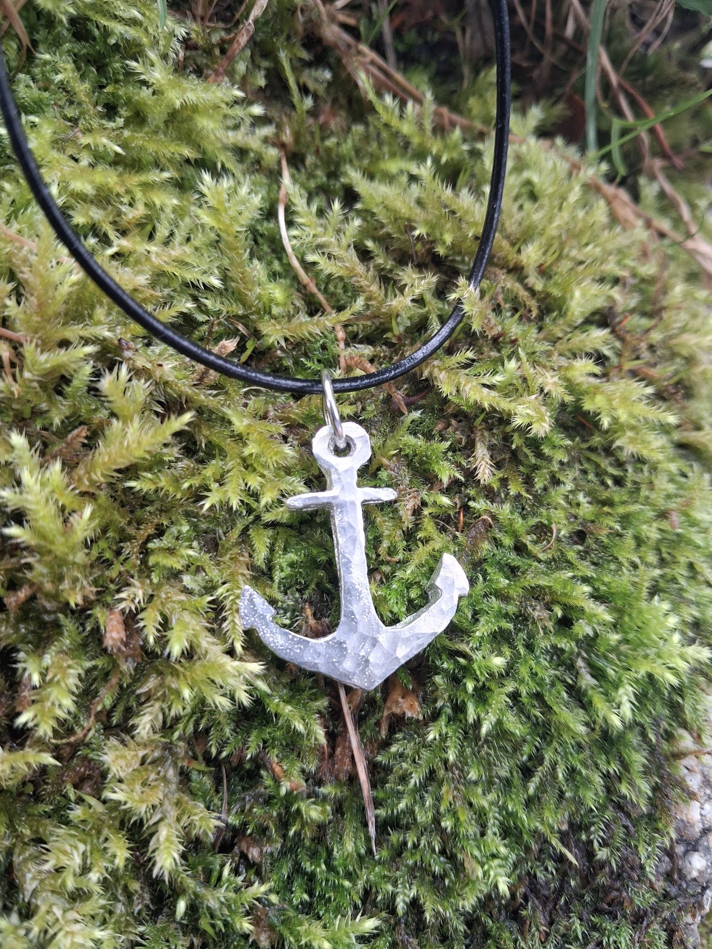 Anchor Necklace - Cast Pewter - Solid