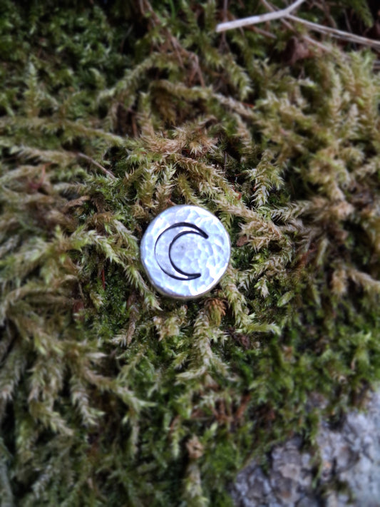 Moon Pin Badge | Pewter | Witchy, Magic, Pagan, Alternative