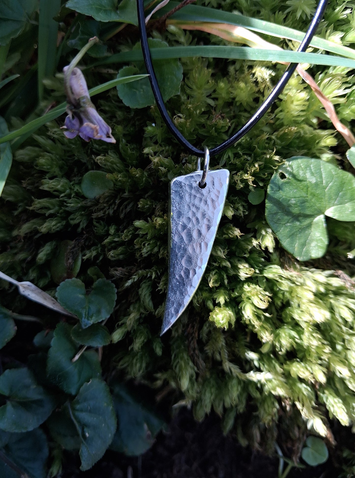 Tooth Pendant Necklace| Fang Pendant Necklace | Claw Pendant Necklace |  Cast and Hammered Pewter