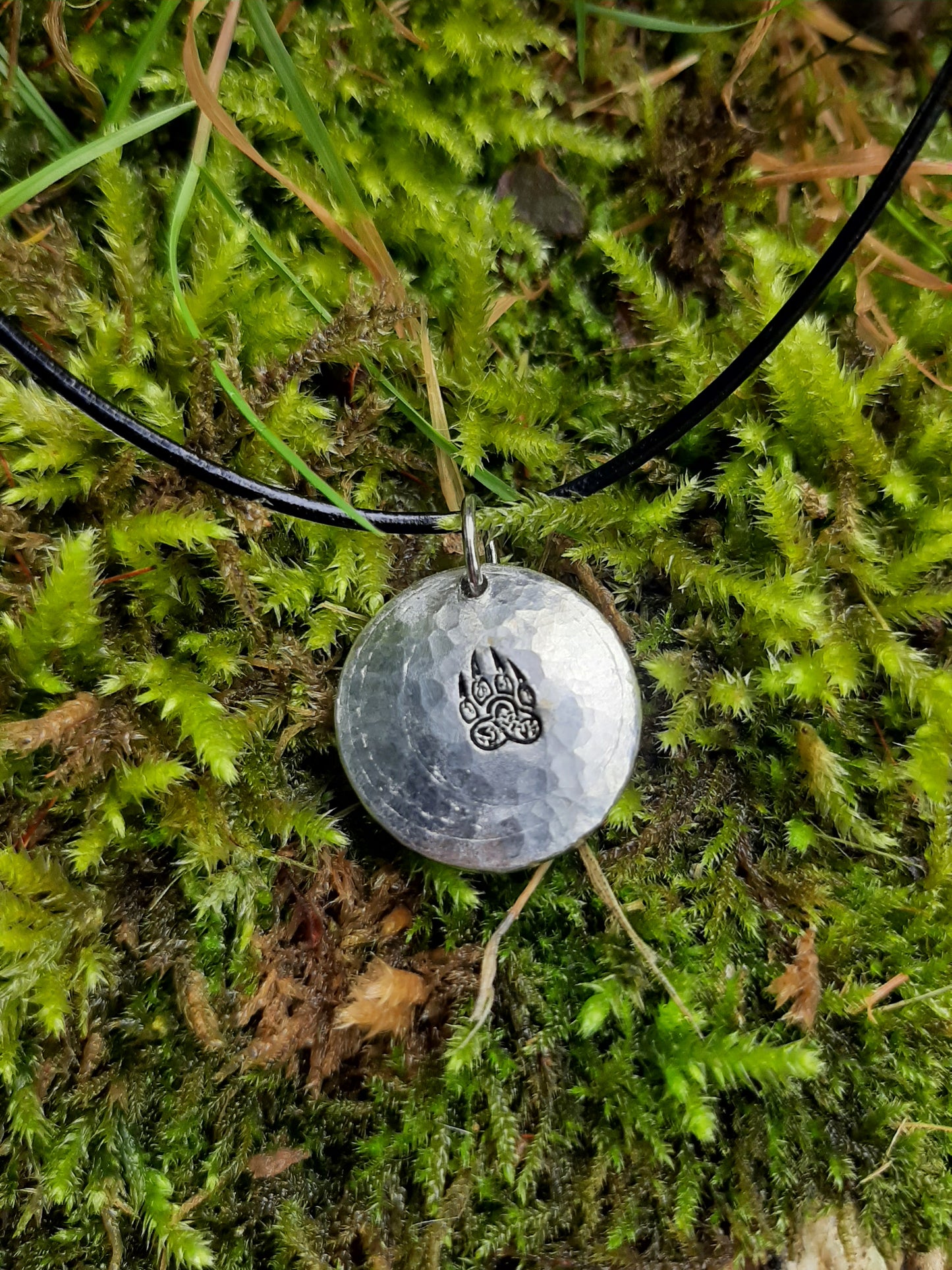 Fenrir Pendant Necklace -| Fenrir Wolf Claw Pendant - Cast and Hammered Pewter | Viking Necklace