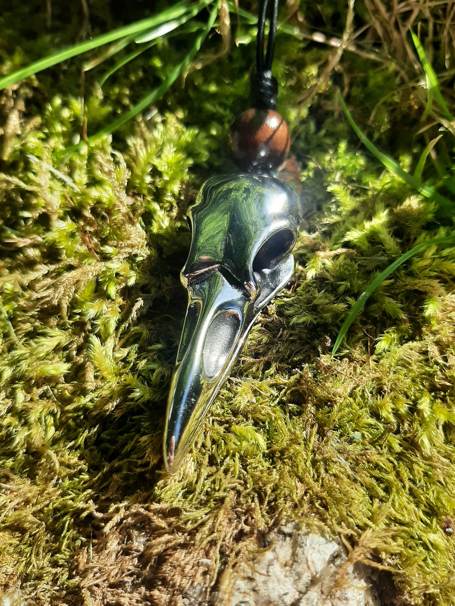 Raven Skull Pendant Necklace - Viking Necklace