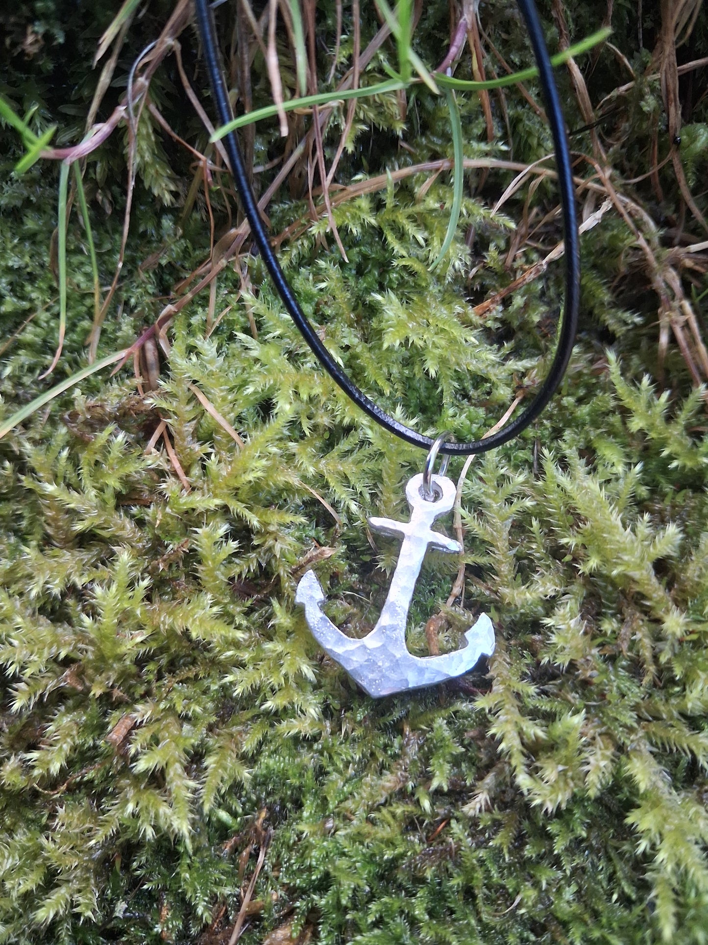 Anchor Necklace - Cast Pewter - Solid