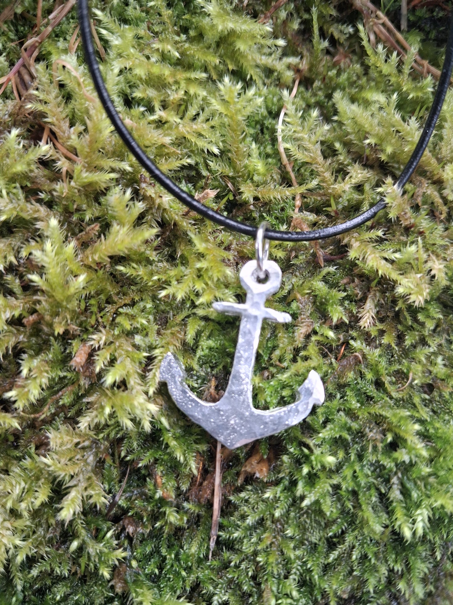 Anchor Necklace - Cast Pewter - Solid