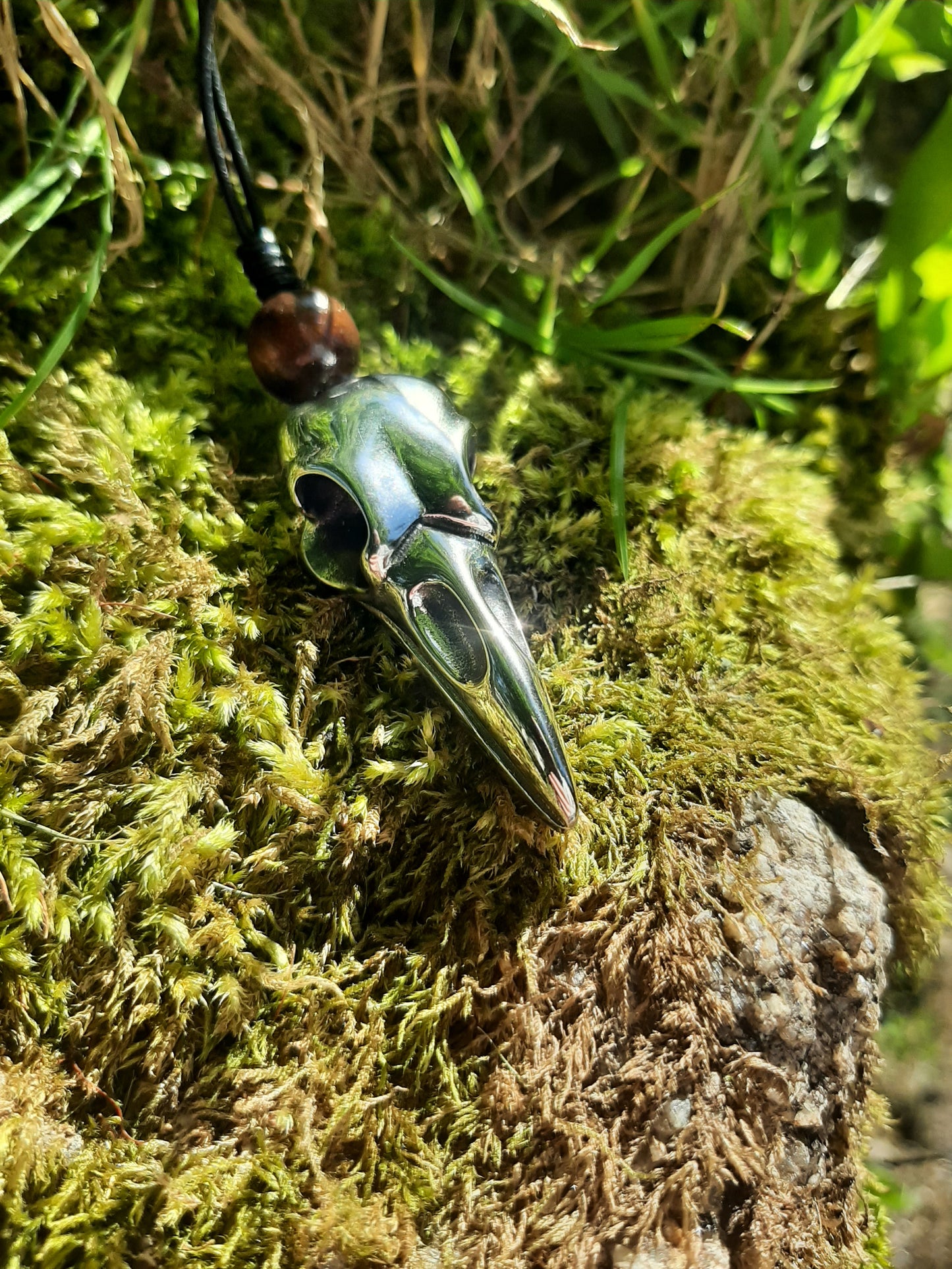 Raven Skull Pendant Necklace - Viking Necklace