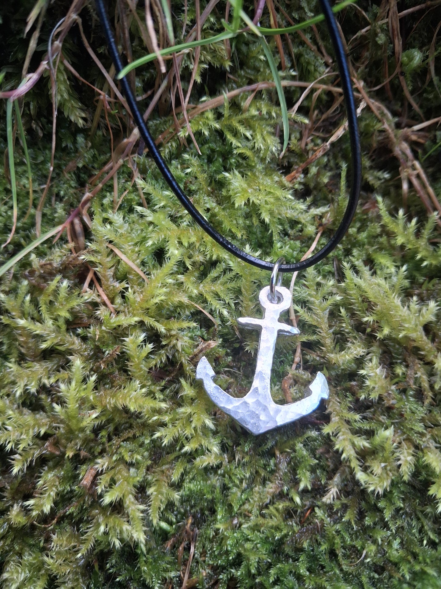 Anchor Necklace - Cast Pewter - Solid