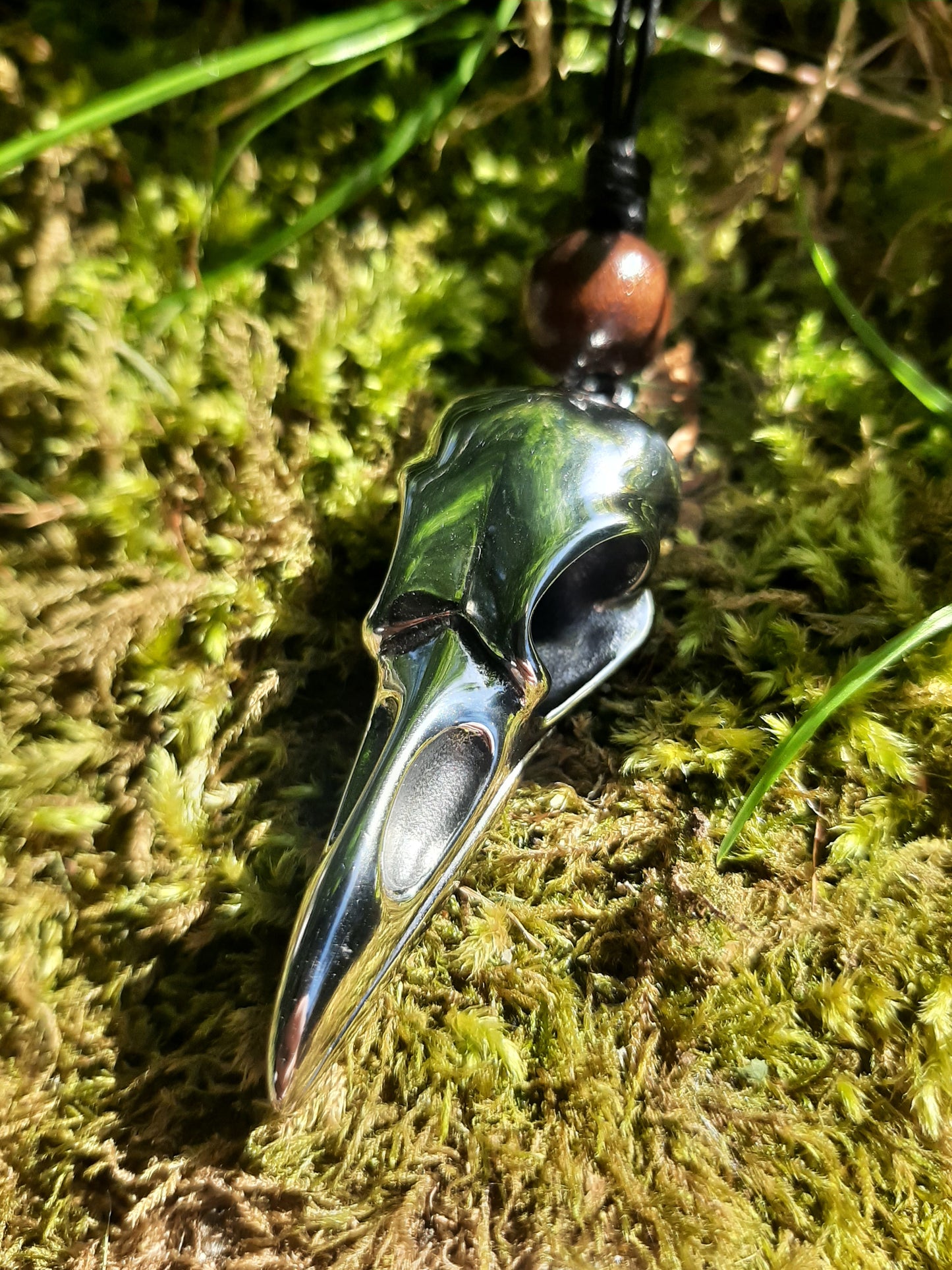 Raven Skull Pendant Necklace - Viking Necklace