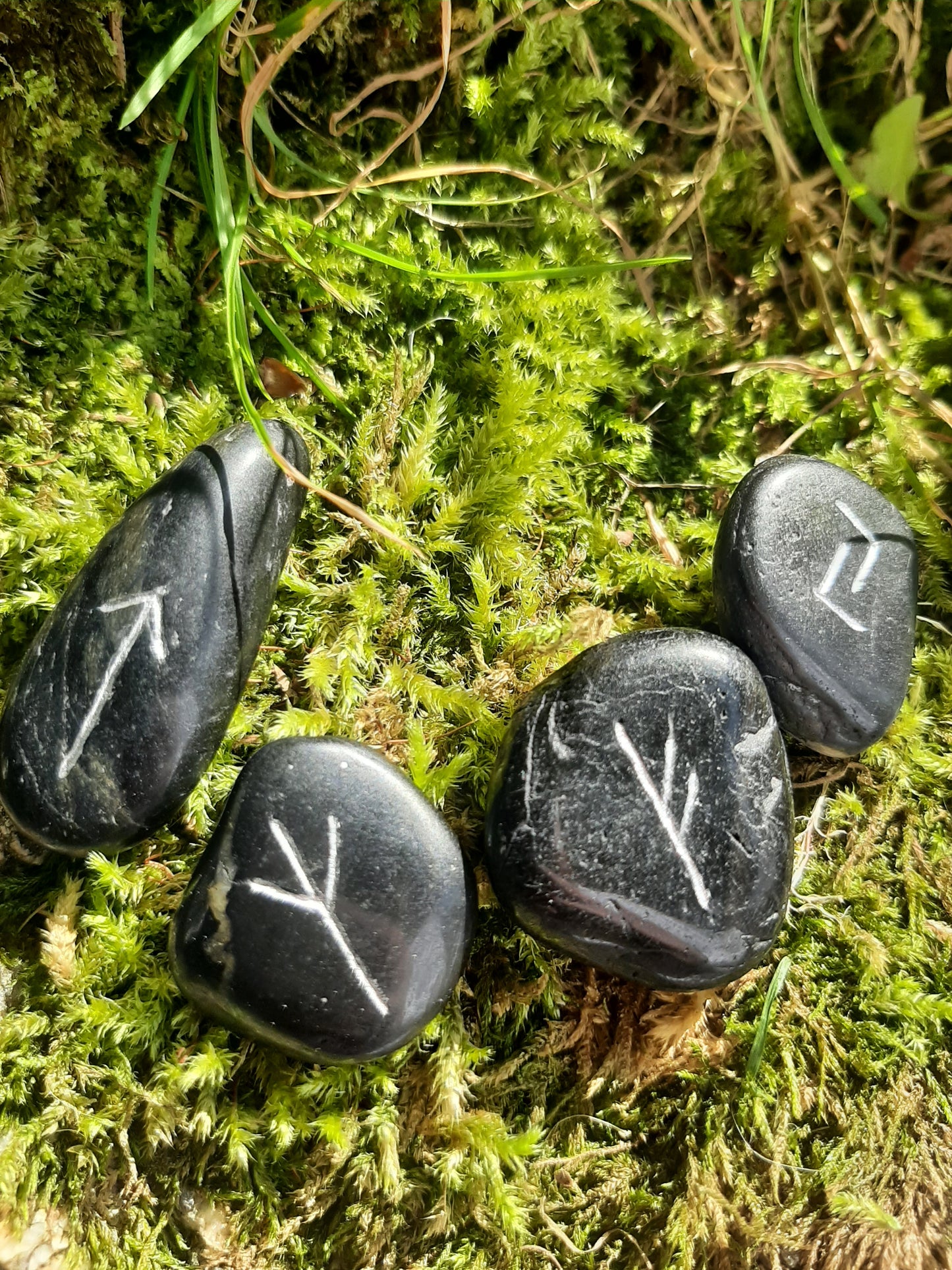 Black Carved Rune Stone, Palm Stone, Worry Stone, Home Stone, Pocket Stone, comfort stone