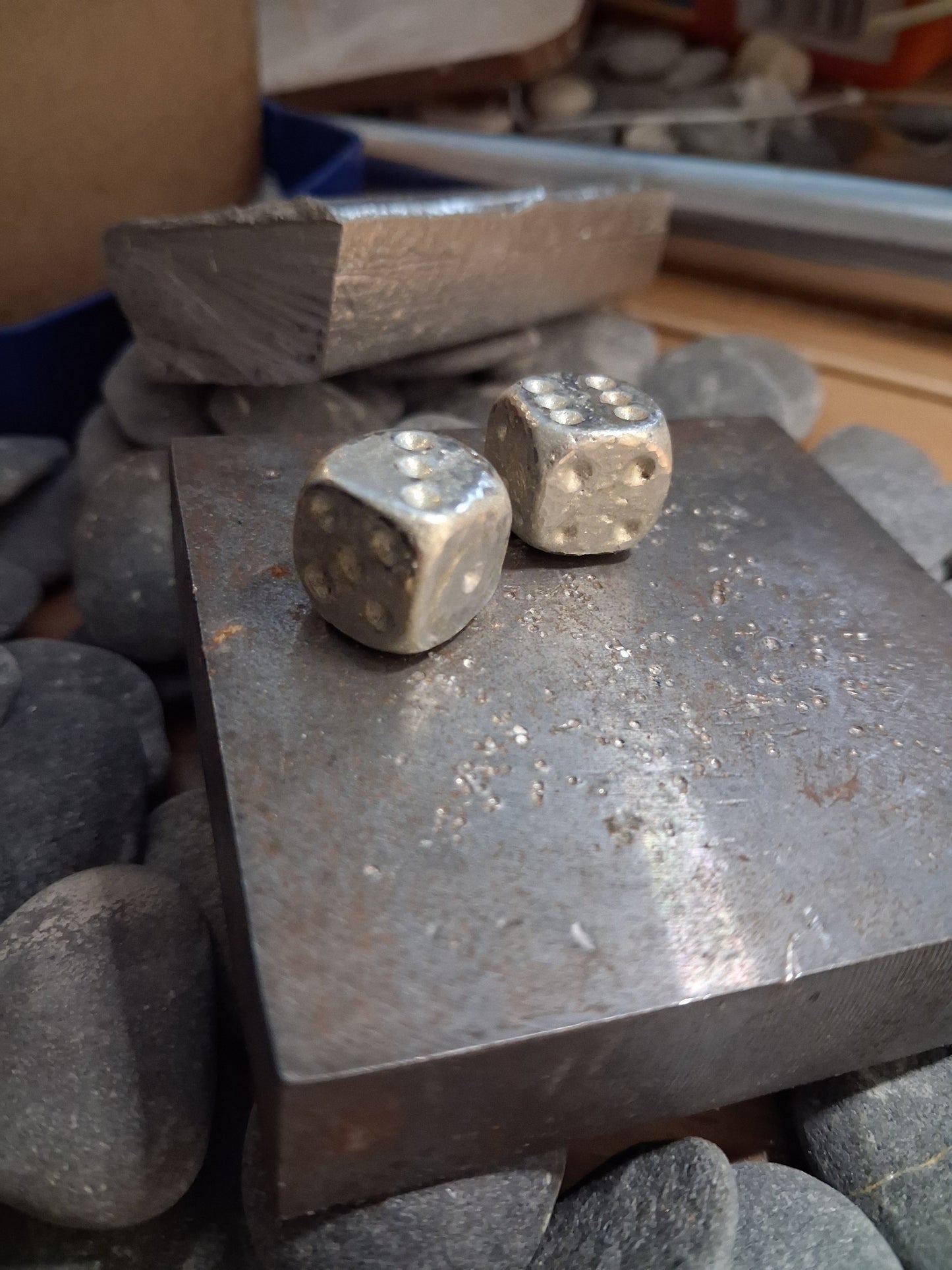 Single Metal Dice | Handmade, solid pewter | Grimdark dice | Steampunk dice | Cosplay accessory | imperfect
