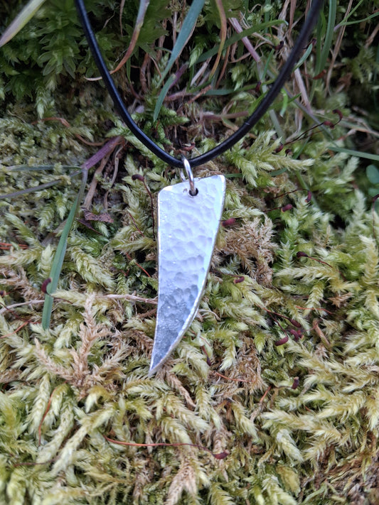 Tooth Pendant Necklace| Fang Pendant Necklace | Claw Pendant Necklace |  Cast and Hammered Pewter