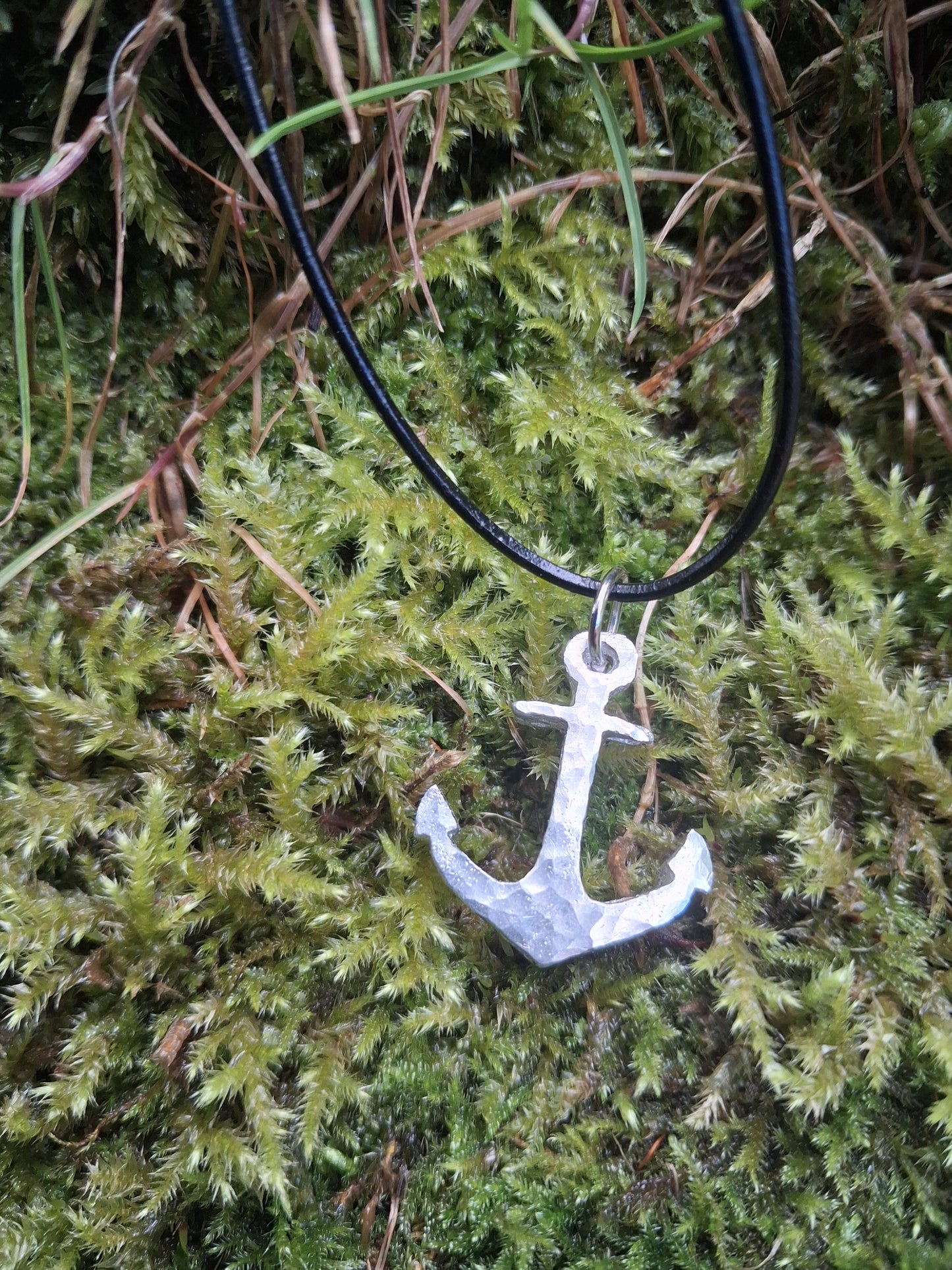 Anchor Necklace - Cast Pewter - Solid