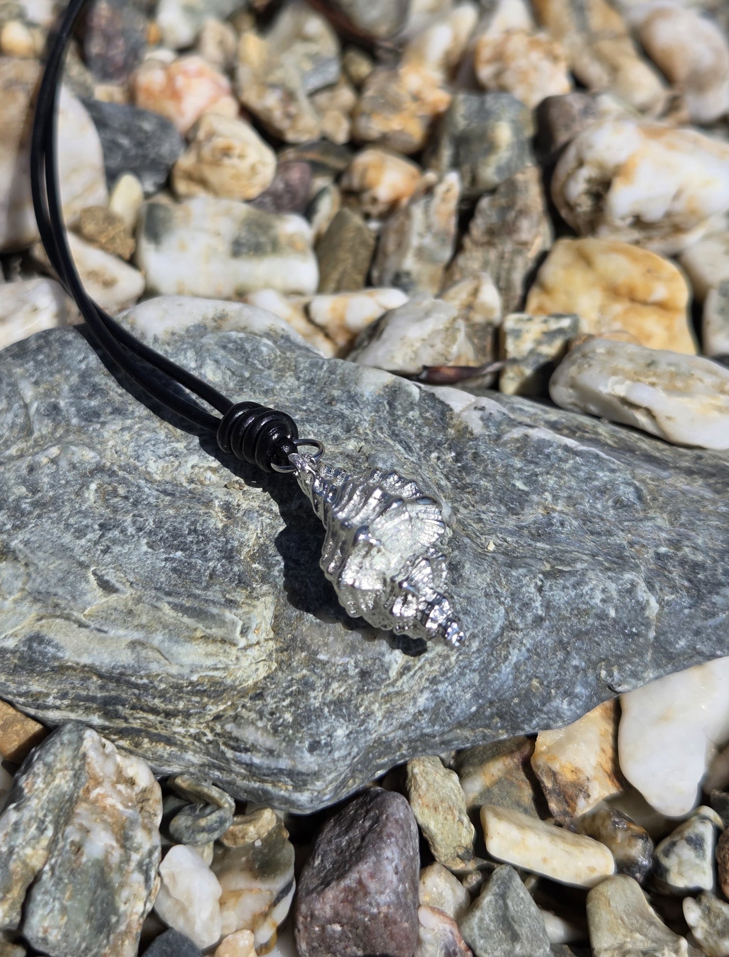Seashell Pendant Necklace | Shell Necklace | Cornish Jewellery | Sea Jewellery - Cast Pewter - Solid