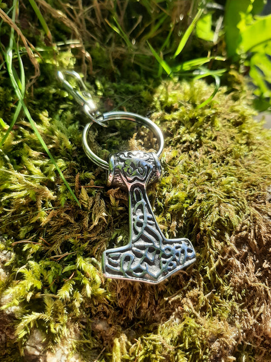Thor's Hammer keyring - Stainless Steel