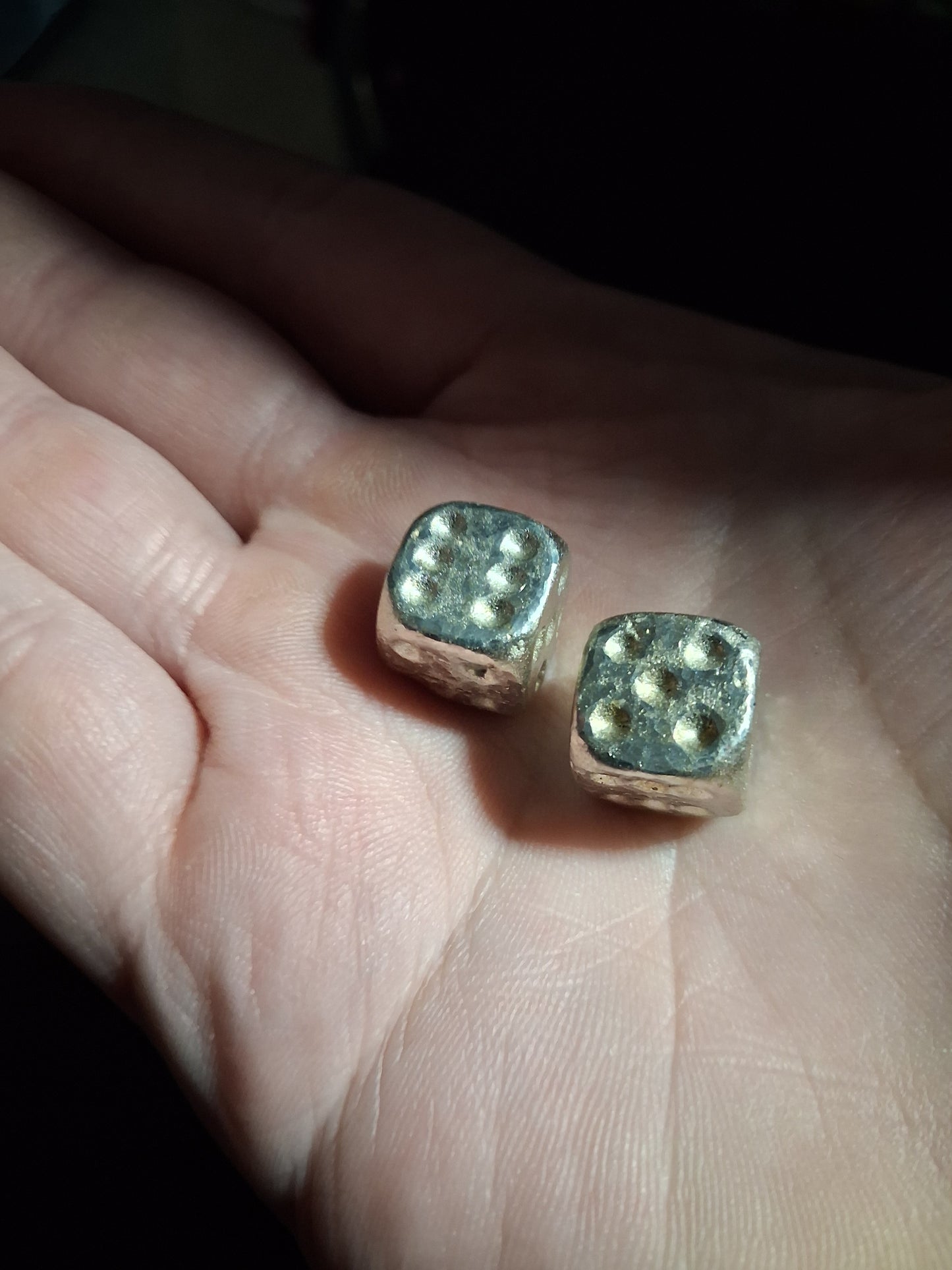 Single Metal Dice | Handmade, solid pewter | Grimdark dice | Steampunk dice | Cosplay accessory | imperfect