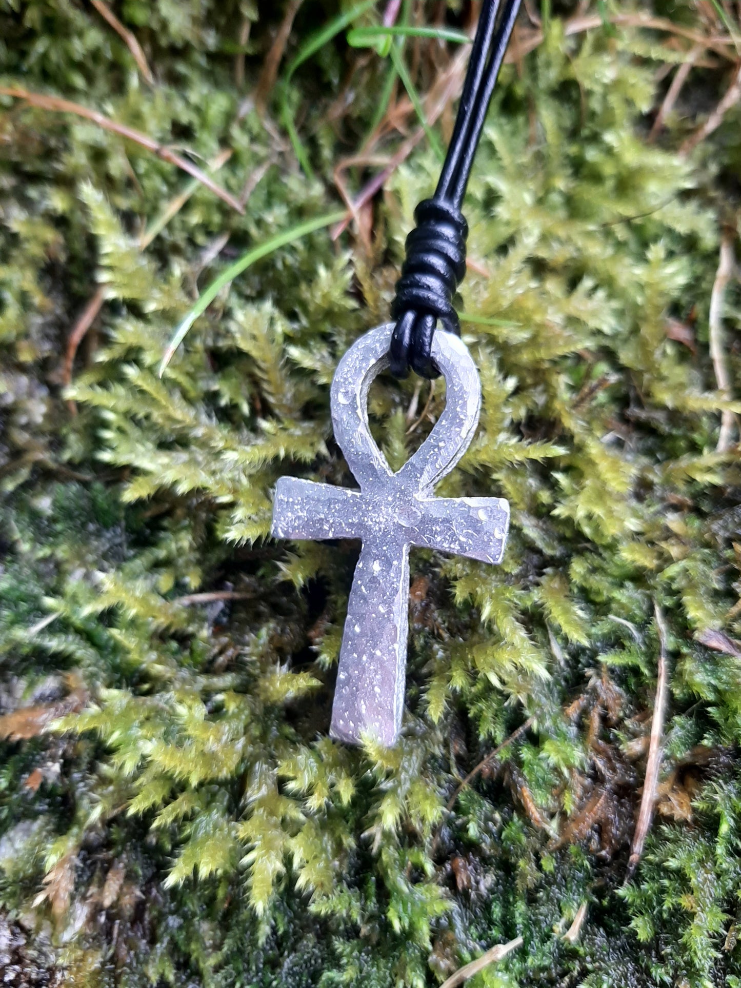 Ankh Necklace - Cast Pewter - Solid